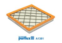 PURFLUX A1381 - Longitud [mm]: 267<br>Ancho [mm]: 261<br>Altura [mm]: 39<br>Tipo de filtro: Cartucho filtrante<br>