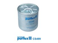 PURFLUX CS499 - Altura [mm]: 125<br>Diámetro exterior [mm]: 92<br>Tipo de filtro: Filtro de tubería<br>Ø entrada [mm]: 10<br>Ø salida [mm]: 8<br>