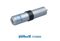 PURFLUX FCS805 - Altura [mm]: 264<br>Diámetro exterior [mm]: 55<br>Tipo de filtro: Filtro de tubería<br>Ø entrada [mm]: 14<br>Ø salida [mm]: 8<br>