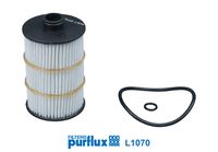 PURFLUX L1070 - Tipo de filtro: Cartucho filtrante<br>Artículo complementario/Información complementaria: con junta<br>Altura [mm]: 118<br>Diámetro interior [mm]: 35<br>Diámetro exterior [mm]: 68<br>Diámetro exterior 1 [mm]: 68<br>Diám. int. 1 [mm]: 17<br>SVHC: No existen sustancias SVHC<br>