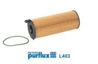 PURFLUX L403 - Código de motor: MCN.RB<br>Altura [mm]: 128<br>Diámetro exterior [mm]: 76<br>Tipo de filtro: Cartucho filtrante<br>Diám. int. 1 [mm]: 29<br>Diám. int. 2[mm]: 29<br>