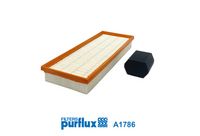 PURFLUX A1786 - Longitud [mm]: 350<br>Ancho [mm]: 137<br>Altura [mm]: 47<br>Tipo de filtro: Cartucho filtrante<br>