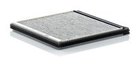 MANN-FILTER CUK2225 - Equipamiento de vehículo: para vehículos con climatizador<br>Tipo de filtro: Filtro de partículas<br>Versión con carbón activo (art. n.º): CUK 2225<br>Lado de montaje: debajo de la guantera<br>Tiempo de montaje [min]: 10<br>Longitud [mm]: 216<br>Ancho [mm]: 211<br>Altura [mm]: 18<br>SVHC: No existen sustancias SVHC<br>