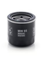 MANN-FILTER MW65 - Tipo de filtro: Cartucho filtrante<br>Diámetro [mm]: 72,2<br>Altura [mm]: 65,0<br>Diám. int. 2[mm]: 20<br>Tipo de válvula: Válvula de rebose<br>h embalaje [cm]: 6,80<br>long. de embalaje [cm]: 8,0<br>Ancho de embalaje [cm]: 8,00<br>Peso neto [g]: 93<br>