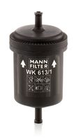 MANN-FILTER WK613/1 - N.º de chasis (VIN) hasta: 4339918<br>Tipo de filtro: Filtro de tubería<br>Altura [mm]: 160<br>Diámetro exterior [mm]: 55<br>Ø entrada [mm]: 9<br>Ø salida [mm]: 9<br>SVHC: No existen sustancias SVHC<br>