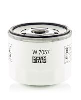 MANN-FILTER W7057 - Tipo de filtro: Filtro enroscable<br>Diámetro [mm]: 75,0<br>Altura [mm]: 63,4<br>Medida de rosca: 3/4"-16UNF-2B<br>Diámetro 2 [mm]: 71,0<br>Diámetro de junta tórica [mm]: 65,5<br>Par apriete [Nm]: 20<br>Nº art. herramienta recomendada: OCS 1<br>Artículo complementario / información complementaria 2: con válvula bloqueo de retorno<br>Tipo de válvula: Válvula de rebose<br>Peso neto [g]: 250<br>h embalaje [cm]: 6,50<br>long. de embalaje [cm]: 8,0<br>Ancho de embalaje [cm]: 8,00<br>