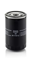 MANN-FILTER W719/12 - Tipo de filtro: Filtro enroscable<br>Diámetro [mm]: 75,0<br>Altura [mm]: 123,0<br>Medida de rosca: 3/4"-16UNF-2B<br>Diámetro 2 [mm]: 71,0<br>Diámetro de junta tórica [mm]: 61,7<br>Par apriete [Nm]: 20<br>Nº art. herramienta recomendada: OCS 1<br>Artículo complementario / información complementaria 2: con válvula bloqueo de retorno<br>Tipo de válvula: Válvula de rebose<br>h embalaje [cm]: 12,40<br>Peso neto [g]: 320<br>Ancho de embalaje [cm]: 8,00<br>long. de embalaje [cm]: 8,0<br>