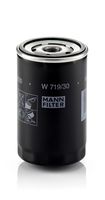 MANN-FILTER W719/30 - Tipo de filtro: Filtro enroscable<br>Diámetro [mm]: 76,0<br>Altura [mm]: 120,5<br>Medida de rosca: 3/4"-16UNF-2B<br>Diámetro 2 [mm]: 71,5<br>Diámetro de junta tórica [mm]: 62,5<br>Par apriete [Nm]: 20<br>Nº art. herramienta recomendada: OCS 1<br>Artículo complementario / información complementaria 2: con válvula bloqueo de retorno<br>Tipo de válvula: Válvula de rebose<br>h embalaje [cm]: 13,10<br>Peso neto [g]: 363<br>Ancho de embalaje [cm]: 8,10<br>long. de embalaje [cm]: 8,1<br>