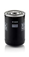 MANN-FILTER W9009 - Tipo de filtro: Filtro enroscable<br>Diámetro [mm]: 96,0<br>Altura [mm]: 141,0<br>Medida de rosca: M22x1,5<br>Diámetro 2 [mm]: 71,5<br>Diámetro de junta tórica [mm]: 62,0<br>Par apriete [Nm]: 25<br>Artículo complementario / información complementaria 2: con dos válvulas de bloqueo de retorno<br>Tipo de válvula: Válvula de rebose<br>long. de embalaje [cm]: 10,0<br>Ancho de embalaje [cm]: 10,00<br>h embalaje [cm]: 15,50<br>Peso neto [g]: 581<br>