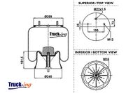 Montcada 0293225 - Fuelle, suspensión neumática