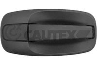 CAUTEX 767776 - Lado de montaje: exterior<br>Lado de montaje: Delante, derecha<br>Color: negro<br>Material: Plástico<br>Equipamiento de confort: para vehículos con cierre centralizado<br>