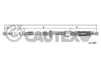 CAUTEX 766114 - Cable de accionamiento, caja de cambios manual