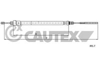 CAUTEX 038497 - Cable de accionamiento, freno de estacionamiento