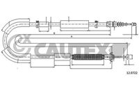 CAUTEX 019061 - Cable de accionamiento, freno de estacionamiento