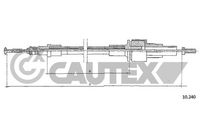 CAUTEX 081333 - Cable de accionamiento, accionamiento del embrague