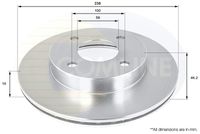 COMLINE ADC0273V - Disco de freno