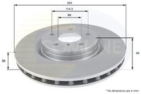 COMLINE ADC0279V - Disco de freno - Comline