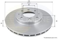 COMLINE ADC0326V - Disco de freno