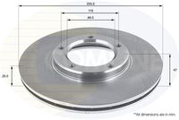 COMLINE ADC0142V - Disco de freno