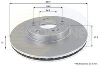 COMLINE ADC0544V - Disco de freno - Comline