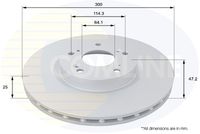 COMLINE ADC0568V - Disco de freno