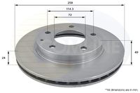 COMLINE ADC0416V - Disco de freno - Comline