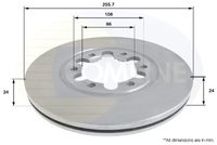 COMLINE ADC0452V - Disco de freno