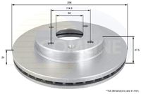 COMLINE ADC1054V - Disco de freno - Comline