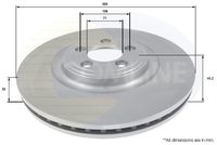 COMLINE ADC1252V - Lado de montaje: Eje trasero<br>Altura [mm]: 38,2<br>Tipo de disco de frenos: ventilación interna<br>Espesor de disco de frenos [mm]: 20<br>Espesor mínimo [mm]: 18<br>Diámetro exterior [mm]: 326<br>Número de orificios: 5<br>Diámetro de centrado [mm]: 64,5<br>corona de agujeros - Ø [mm]: 108<br>Superficie: revestido<br>