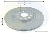 COMLINE ADC1498V - Lado de montaje: Eje trasero<br>Número de PR: 2EA<br>Altura [mm]: 48,5<br>Tipo de disco de frenos: ventilación interna<br>Espesor de disco de frenos [mm]: 22<br>Espesor mínimo [mm]: 20<br>Número de taladros: 5<br>Diámetro exterior [mm]: 310<br>Número de orificios: 5<br>Diámetro de centrado [mm]: 65<br>corona de agujeros - Ø [mm]: 112<br>Superficie: revestido<br>