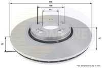 COMLINE ADC1576V - Disco de freno