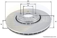 COMLINE ADC1582V - Disco de freno - Comline