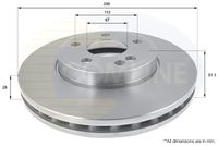 COMLINE ADC1678V - Disco de freno - Comline