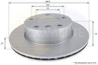 COMLINE ADC1716V - Lado de montaje: Eje delantero<br>Variante de equipamiento: standard brakes<br>Tipo de disco de frenos: macizo<br>Espesor de disco de frenos [mm]: 45<br>Espesor mínimo [mm]: 38<br>corona de agujeros - Ø [mm]: 275<br>Número de orificios: 8<br>Artículo complementario / información complementaria 2: con anillo sensor ABS<br>Altura [mm]: 150<br>Diámetro de centrado [mm]: 225<br>Sistema de frenos: Meritor C Duco<br>Diámetro exterior [mm]: 336<br>