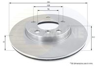 COMLINE ADC1775V - Disco de freno - Comline