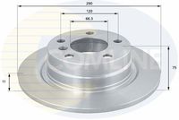 COMLINE ADC1778 - Lado de montaje: Eje delantero<br>Altura [mm]: 73<br>Tipo de disco de frenos: ventilación interna<br>Espesor de disco de frenos [mm]: 22<br>Espesor mínimo [mm]: 20,4<br>Número de taladros: 1<br>Diámetro exterior [mm]: 284<br>Número de orificios: 5<br>Diámetro de centrado [mm]: 79<br>corona de agujeros - Ø [mm]: 120<br>Superficie: revestido<br>Diámetro de orificio para perno de rueda [mm]: 14,7<br>