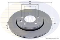 COMLINE ADC2921V - Lado de montaje: Eje delantero<br>Número de PR: 1LA<br>Número de PR: 1LB<br>Altura [mm]: 70,4<br>Tipo de disco de frenos: ventilación interna<br>Espesor de disco de frenos [mm]: 28<br>Espesor mínimo [mm]: 25<br>Número de taladros: 1<br>Diámetro exterior [mm]: 303<br>Número de orificios: 5<br>Diámetro de centrado [mm]: 76<br>corona de agujeros - Ø [mm]: 120<br>Superficie: revestido<br>