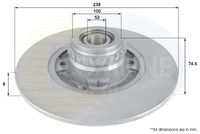 COMLINE ADC3004 - Disco de freno