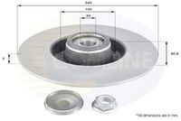 COMLINE ADC3010 - Lado de montaje: Eje delantero<br>Altura [mm]: 43,9<br>Tipo de disco de frenos: ventilación interna<br>Espesor de disco de frenos [mm]: 22<br>Espesor mínimo [mm]: 19,8<br>Número de taladros: 2<br>Diámetro exterior [mm]: 260<br>Número de orificios: 4<br>Diámetro de centrado [mm]: 61<br>corona de agujeros - Ø [mm]: 100<br>Superficie: revestido<br>