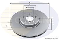 COMLINE ADC5029VL - Diámetro exterior [mm]: 345<br>Altura [mm]: 64,2<br>Diámetro de orificio [mm]: 67<br>Tipo de disco de frenos: ventilado<br>Espesor de disco de frenos [mm]: 24<br>Espesor mínimo [mm]: 22,4<br>Número de orificios: 5<br>corona de agujeros - Ø 1 [mm]: 67<br>Lado de montaje: Eje trasero<br>