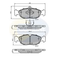 COMLINE CBP0134 - Lado de montaje: Eje delantero<br>para diámetro disco de freno [mm]: 236<br>Espesor [mm]: 16,5<br>Homologación: R90 Homologated<br>Longitud [mm]: 140<br>Ancho [mm]: 49<br>Ancho [mm]: 59<br>Peso [kg]: 1,33<br>Altura 1 [mm]: 59<br>Altura 2 [mm]: 49<br>Contacto avisador de desgaste: preparado para indicador desgaste<br>Sistema de frenos: ATE<br>Tipo de envase: caja<br>Número de WVA: 20547<br>Número de WVA: 21311<br>Nº art. de accesorio recomendado: FWI211<br>long. de embalaje [cm]: 16,8<br>Ancho de embalaje [cm]: 9,7<br>h embalaje [cm]: 6,2<br>