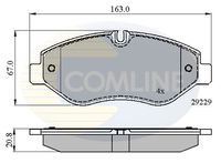 COMLINE CBP01616 - Lado de montaje: Eje delantero<br>Espesor [mm]: 20,7<br>Homologación: R90 Homologated<br>Longitud [mm]: 163,3<br>Ancho [mm]: 67,1<br>Peso [kg]: 2,867<br>Contacto avisador de desgaste: preparado para indicador desgaste<br>Sistema de frenos: Brembo<br>Tipo de envase: caja<br>Número de WVA: 29229<br>Nº art. de accesorio recomendado: FWI303<br>long. de embalaje [cm]: 20,6<br>Ancho de embalaje [cm]: 12,2<br>h embalaje [cm]: 7,8<br>