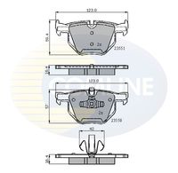 COMLINE CBP01671 - Lado de montaje: Eje delantero<br>Modelo por país: EE UU<br>Espesor [mm]: 19,7<br>Longitud [mm]: 155,2<br>Ancho [mm]: 63,6<br>Contacto avisador de desgaste: preparado para indicador desgaste<br>Pastilla de freno: con borde biselado<br>Sistema de frenos: Teves <br>Longitud 2 [mm]: 154,8<br>Número de WVA: 24096<br>Número de WVA: 24193<br>