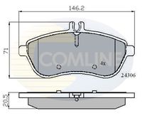 COMLINE CBP01786 - Lado de montaje: Eje trasero<br>Espesor [mm]: 17,6<br>Homologación: R90 Homologated<br>Longitud [mm]: 122,6<br>Ancho [mm]: 52,4<br>Ancho [mm]: 54,6<br>Peso [kg]: 1,159<br>Altura 1 [mm]: 54,6<br>Altura 2 [mm]: 52,4<br>Contacto avisador de desgaste: preparado para indicador desgaste<br>Sistema de frenos: ATE<br>Tipo de envase: caja<br>Número de WVA: 24253<br>Número de WVA: 24254<br>Nº art. de accesorio recomendado: FWI261;FWI261/1<br>long. de embalaje [cm]: 20,6<br>Ancho de embalaje [cm]: 12,2<br>h embalaje [cm]: 7,8<br>