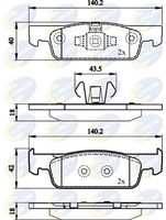 COMLINE CBP02144 - año construcción desde: 12/2013<br>Lado de montaje: Eje delantero<br>Espesor [mm]: 16,9<br>Homologación: R90 Homologated<br>Longitud [mm]: 155<br>Altura [mm]: 49<br>Peso [kg]: 1,45<br>Contacto avisador de desgaste: no preparado para indicador de desgaste<br>Sistema de frenos: ATE<br>Tipo de envase: caja<br>Número de WVA: 22525<br>Número de WVA: 22526<br>long. de embalaje [cm]: 20,5<br>Ancho de embalaje [cm]: 12,5<br>h embalaje [cm]: 8,0<br>