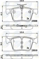 COMLINE CBP02156 - Lado de montaje: Eje trasero<br>para diámetro disco de freno [mm]: 272<br>Espesor [mm]: 16,4<br>Homologación: R90 Homologated<br>Longitud [mm]: 123<br>Ancho [mm]: 56,1<br>Ancho [mm]: 61,1<br>Peso [kg]: 1,11<br>Contacto avisador de desgaste: no preparado para indicador de desgaste<br>Sistema de frenos: ATE<br>Tipo de envase: caja<br>Número de WVA: 25008<br>Número de WVA: 25010<br>Cantidad de muelles: 2<br>long. de embalaje [cm]: 16,8<br>Ancho de embalaje [cm]: 12,7<br>h embalaje [cm]: 4,7<br>