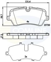 COMLINE CBP02256 - Juego de pastillas de freno - Comline