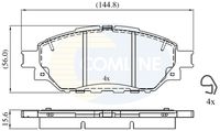 COMLINE CBP02305 - Juego de pastillas de freno