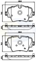 COMLINE CBP02319 - Lado de montaje: Eje delantero<br>Frenos: Para vehículos con frenos deportivos M<br>para diámetro disco de freno [mm]: 348<br>Espesor [mm]: 20,2<br>Homologación: R90 Homologated<br>Longitud [mm]: 126,10<br>Altura [mm]: 94,7<br>Peso [kg]: 3,871<br>Contacto avisador de desgaste: no preparado para indicador de desgaste<br>Sistema de frenos: BREMBO<br>Tipo de envase: caja<br>Número de WVA: 22425<br>long. de embalaje [cm]: 21,5<br>Ancho de embalaje [cm]: 16,5<br>h embalaje [cm]: 10,0<br>