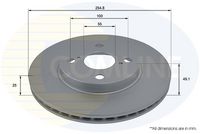 COMLINE ADC01107V - Disco de freno - Comline